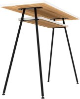 PAPERFLOW easyHome LV1 Schreibtisch walnuss rechteckig, A-Fuß-Gestell schwarz 100,0 x 40,0 cm