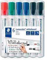 STAEDTLER 351 WP6 X Whiteboard-Marker farbsortiert 2,0...