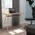 PAPERFLOW easyHome LV1 Schreibtisch walnuss rechteckig, A-Fuß-Gestell weiß 100,0 x 40,0 cm