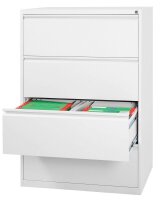 Gürkan Hängeregistraturschrank reinweiß 4 Schubladen 76,0 x 62,0 x 132,0 cm, 1 St.