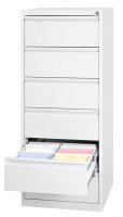 Gürkan Karteischrank reinweiß 6 Schubladen 53,0 x 62,0 x 132,0 cm, 1 St.