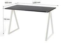 PAPERFLOW easyHome LV9 Schreibtisch schwarz rechteckig,...