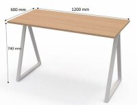 PAPERFLOW easyHome LV9 Schreibtisch buche rechteckig,...