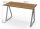 PAPERFLOW easyHome LV9 Schreibtisch walnuss rechteckig, A-Fuß-Gestell grau 110,0 x 60,0 cm