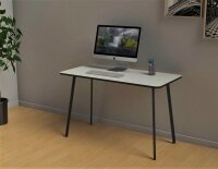 PAPERFLOW easyHome HOPM Schreibtisch weiß rechteckig, 4-Fuß-Gestell schwarz 100,0 x 50,0 cm