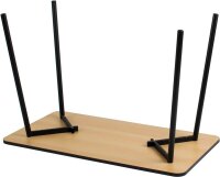 PAPERFLOW easyHome HOPM Schreibtisch buche rechteckig, 4-Fuß-Gestell schwarz 100,0 x 50,0 cm