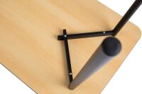 PAPERFLOW easyHome HOPM Schreibtisch buche rechteckig, 4-Fuß-Gestell schwarz 100,0 x 50,0 cm
