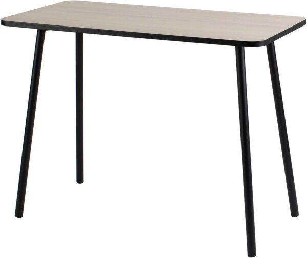 PAPERFLOW easyHome HOPM Schreibtisch eiche rechteckig, 4-Fuß-Gestell schwarz 100,0 x 50,0 cm