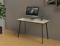 PAPERFLOW easyHome HOPM Schreibtisch eiche rechteckig, 4-Fuß-Gestell schwarz 100,0 x 50,0 cm