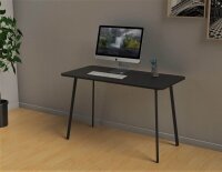 PAPERFLOW easyHome HOPM Schreibtisch schwarz rechteckig, 4-Fuß-Gestell schwarz 114,0 x 60,0 cm