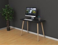 PAPERFLOW easyHome HOP Schreibtisch schwarz rechteckig, 4-Fuß-Gestell buche 100,0 x 50,0 cm