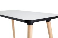 PAPERFLOW easyHome HOP Schreibtisch weiß rechteckig, 4-Fuß-Gestell buche 100,0 x 50,0 cm