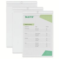 LEITZ Sichttaschen 4094 DIN A4 transparent genarbt 0,18...
