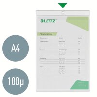 LEITZ Sichttaschen 4094 DIN A4 transparent genarbt 0,18 mm, 10 St.