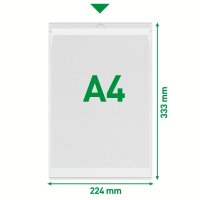 LEITZ Sichttaschen 4094 DIN A4 transparent genarbt 0,18 mm, 10 St.