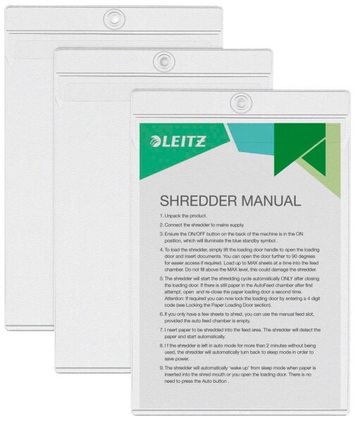 LEITZ Sichttaschen 4095 DIN A5 transparent genarbt 0,18 mm, 10 St.