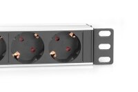 DIGITUS DN-95418 4-fach Steckdosenleiste für Serverschrank 2,0 m schwarz