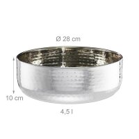relaxdays Schüssel-Set silber Ø 28,0 cm, 1 Set