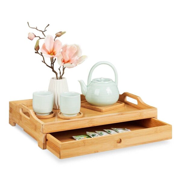 relaxdays Tablett braun 43,0 x 31,0 cm, 1 St.