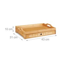 relaxdays Tablett braun 43,0 x 31,0 cm, 1 St.