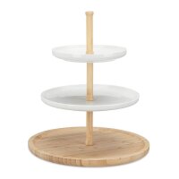 relaxdays Etagere weiß/braun Höhe: 36,0 cm, 1 St.