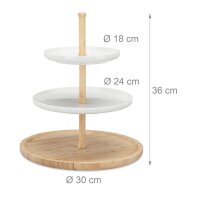 relaxdays Etagere weiß/braun Höhe: 36,0 cm, 1 St.