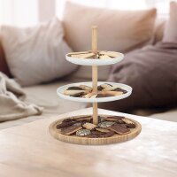 relaxdays Etagere weiß/braun Höhe: 36,0 cm, 1 St.
