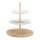 relaxdays Etagere weiß/braun Höhe: 36,0 cm, 1 St.