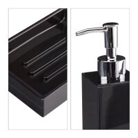 relaxdays Badaccessoires-Set schwarz, 1 Set