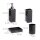 relaxdays Badaccessoires-Set schwarz, 1 Set