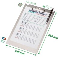 tarifold Klemmbrett 181100 DIN A4 silber Aluminium, 1 St.