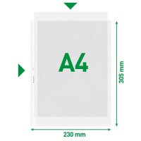 LEITZ Prospekthüllen 4797 DIN A4 transparent genarbt...