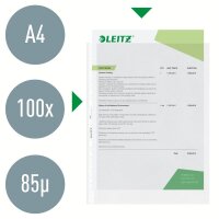 LEITZ Prospekthüllen 4797 DIN A4 transparent genarbt 0,085 mm, 100 St.