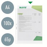 LEITZ Prospekthüllen 4796 DIN A4 transparent genarbt 0,065 mm, 100 St.