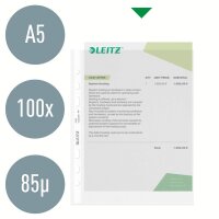 LEITZ Prospekthüllen 4795 DIN A5 transparent genarbt 0,08 mm, 100 St.