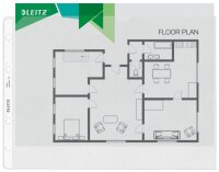 LEITZ Prospekthüllen 4724 DIN A4 quer transparent genarbt 0,13 mm, 50 St.