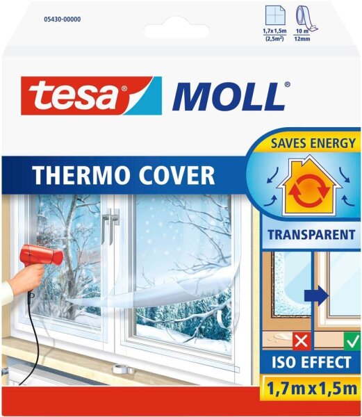 tesa Fensterisolierfolie tesamoll® Thermo Cover transparent 1,5 x 1,7 m