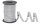 PRÄSENT Geschenkband POLY GLITTER Glitter silber 10,0 mm x 100,0 m