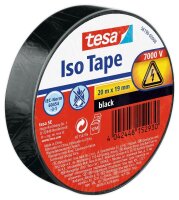 tesa Iso Tape Isolierband schwarz 19,0 mm x 20,0 m 1 Rolle