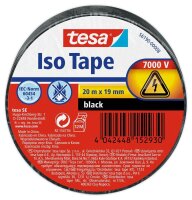 tesa Iso Tape Isolierband schwarz 19,0 mm x 20,0 m 1 Rolle