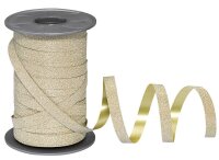 PRÄSENT Geschenkband POLY GLITTER Glitter gold 10,0 mm x 100,0 m