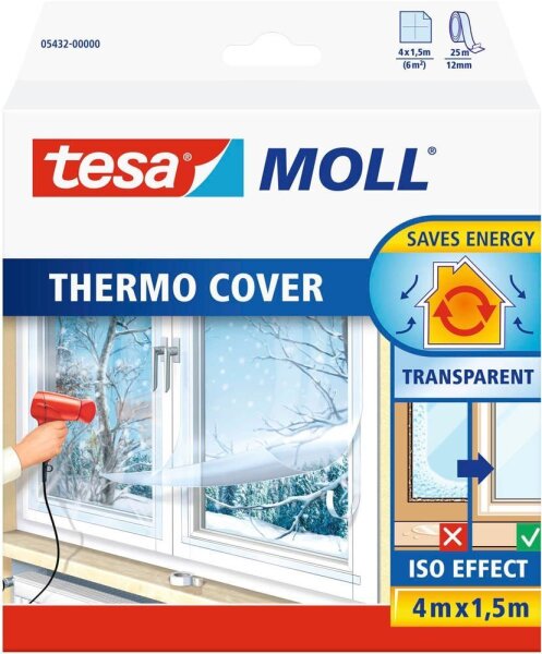 tesa Fensterisolierfolie tesamoll® Thermo Cover transparent 1,5 x 4,0 m