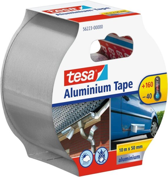 tesa Aluminium Tape Dichtungsband silber 48,0 mm x 10,0 m 1 Rolle