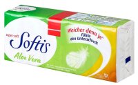 Softis Taschentücher Aloe Vera 4-lagig weiß, 15x 9 Tücher