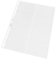 LEITZ Visitenkartenhüllen DIN A4 glasklar glatt 0,10 mm, 10 St.