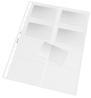 LEITZ Visitenkartenhüllen DIN A4 glasklar glatt 0,10 mm, 10 St.