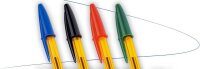BIC Kugelschreiber Cristal Original transparent, Schreibfarbe: farbsortiert, 10 St.