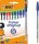 BIC Kugelschreiber Cristal Original transparent, Schreibfarbe: farbsortiert, 10 St.