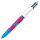 BIC 4-Farben-Kugelschreiber Velours mehrfarbig, Schreibfarbe: blau, schwarz, grün, rot, 1 St.