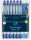 AKTION: Schneider Kugelschreiber Slider Basic blau/transparent, Schreibfarbe: blau, 6 St. + GRATIS Slider Kugelschreiber Rave XB, blau
